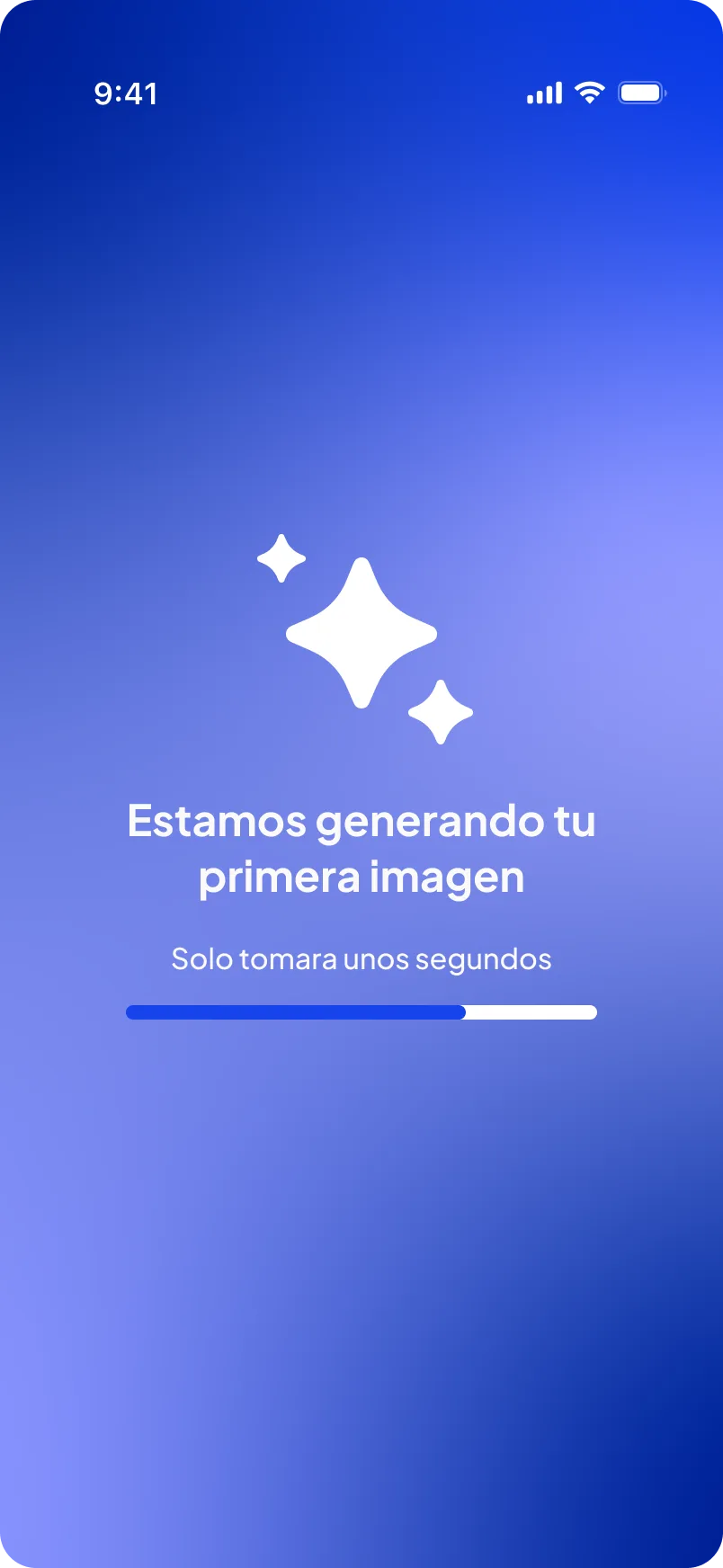 Estamos generando tu primera imagen
